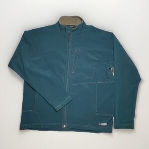 REI Jacket Mens  Large  Green Softshell Full Zip Outdoors Hiking Camping